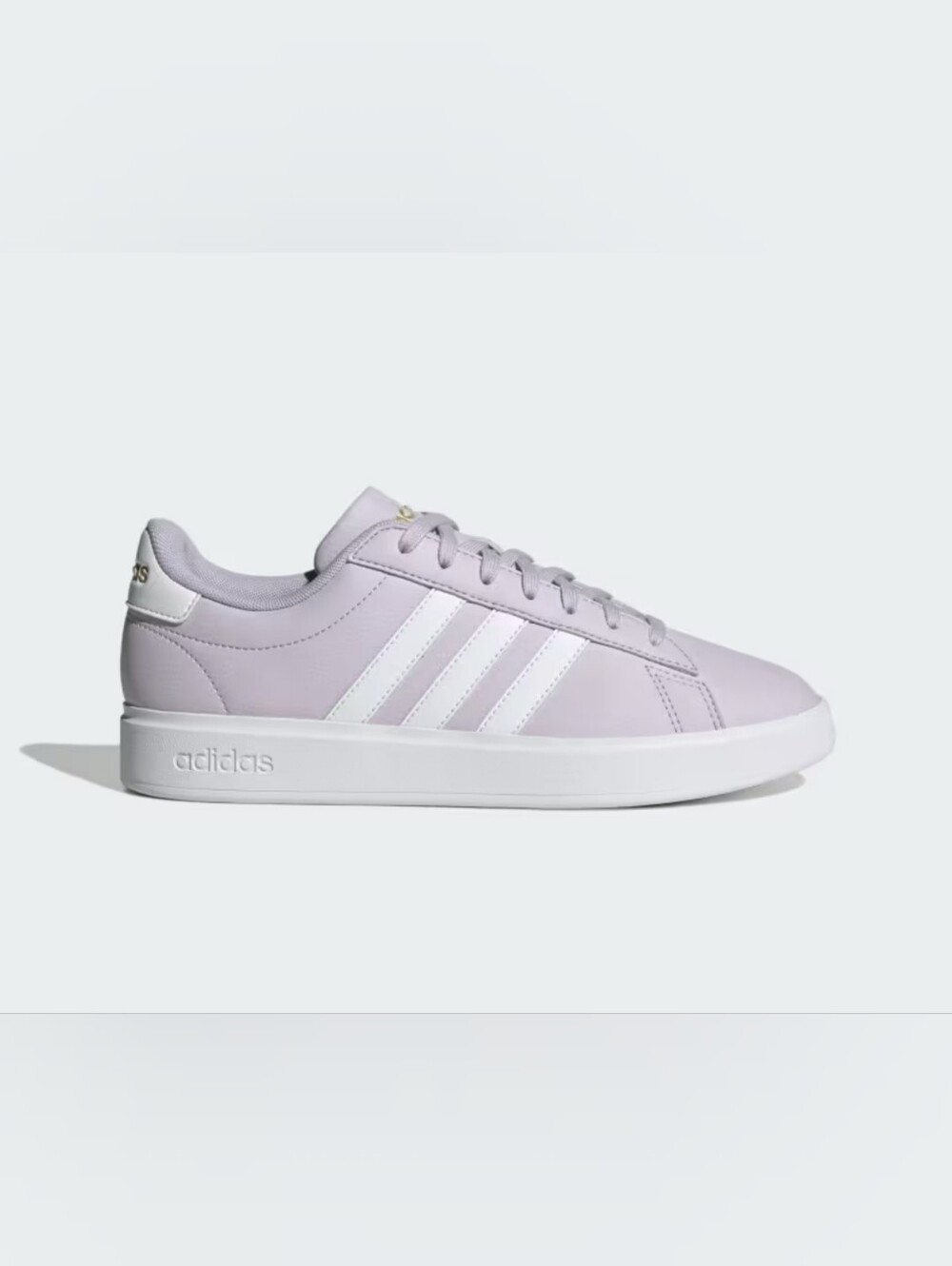 adidas Women's Lilac Court Sneakers 2.0 with White Stripes